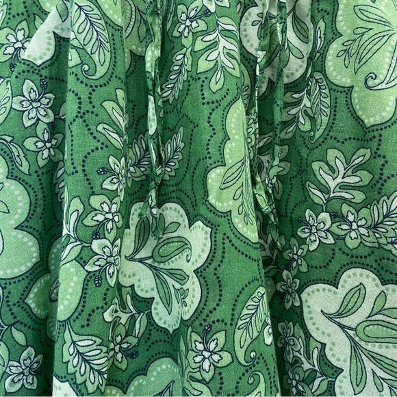Anthropologie Sundry Mini Swing Dress in Everly Floral Tropical Green Size 0 XS - Picture 8 of 16